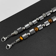 Buddha Stones Hematite Tiger Eye Picasso Jasper Support Buckle Chain Bracelet Bracelet BS 17