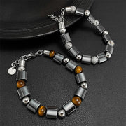 Buddha Stones Hematite Tiger Eye Picasso Jasper Support Buckle Chain Bracelet Bracelet BS 1