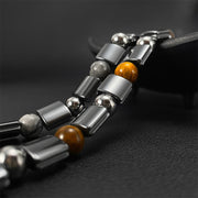 Buddha Stones Hematite Tiger Eye Picasso Jasper Support Buckle Chain Bracelet Bracelet BS 16