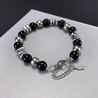 Buddha Stones Black Onyx Fortune Bracelet Bracelet BS Black Onyx(Wrist Circumference: 18-18.5cm)