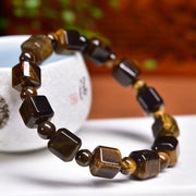 Buddha Stones Tiger Eye Protection Bracelet Bracelet BS Tiger Eye(Wrist Circumference: 14-16cm)