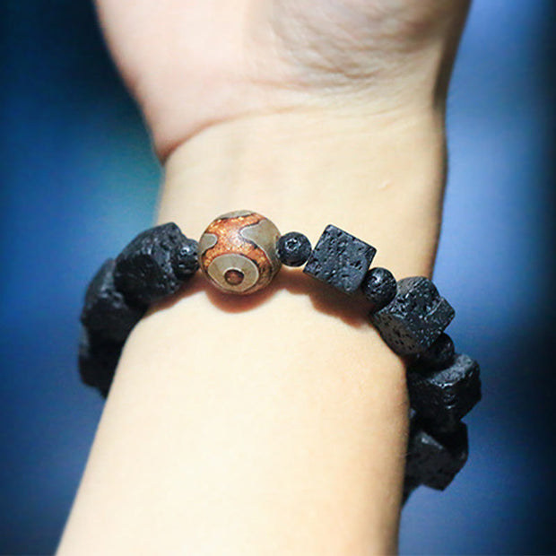 Buddha Stones Lava Rock Healing Bracelet Bracelet BS 8