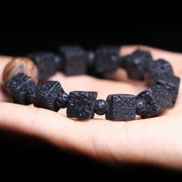 Buddha Stones Lava Rock Healing Bracelet Bracelet BS 6