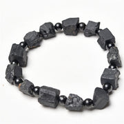 Buddha Stones Black Tourmaline Irregular Stone Positive Bracelet Bracelet BS 4