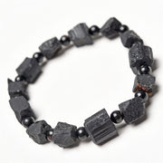 Buddha Stones Black Tourmaline Irregular Stone Positive Bracelet Bracelet BS 1