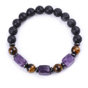 Buddha Stones Various Crystals Lava Rock Calm Bracelet Bracelet BS 10