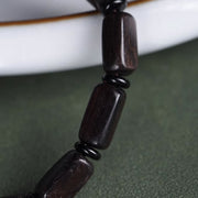 FREE Today: Spiritual Protection Ebony Wood Rectangular Beads Dzi Bead Bracelet