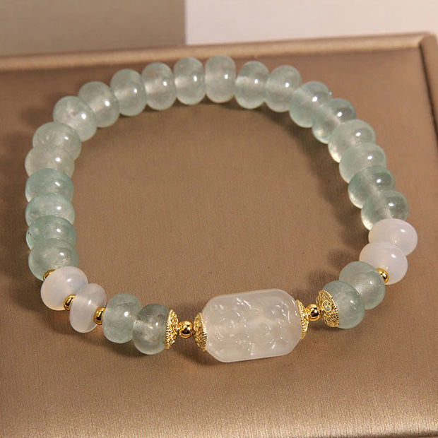 FREE Today: Emotional Peace Aquamarine Jade Abacus Beads Bracelet