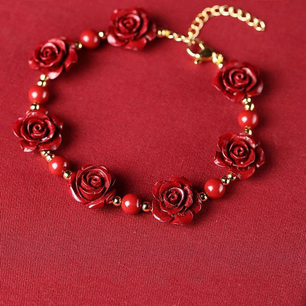 FREE Today: Good Wishes Blessing Cinnabar Rose Bracelet FREE FREE 2