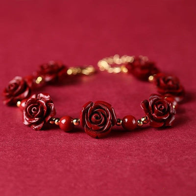 FREE Today: Good Wishes Blessing Cinnabar Rose Bracelet