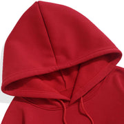 Buddha Stones OM NAMAH SHIVAYA Red Trident Profile Fleece Lined Polyester Hoodie Hoodie BS 6