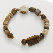 Buddha Stones Coconut Shell Tiger Eye Courage Bracelet Bracelet BS 6