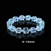 Buddha Stones Blue Topaz Clarity Bracelet Bracelet BS Blue Topaz(Wrist Circumference: 14-16cm) 8-10mm