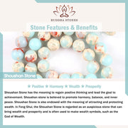 Buddha Stones Red Agate Shoushan Stone White Turquoise Calm Blessing Bracelet