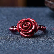 FREE Today: Protection And Calming Cinnabar Rose Garnet Beads Ring