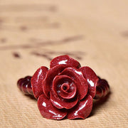 FREE Today: Protection And Calming Cinnabar Rose Garnet Beads Ring