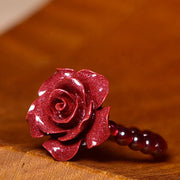 FREE Today: Protection And Calming Cinnabar Rose Garnet Beads Ring