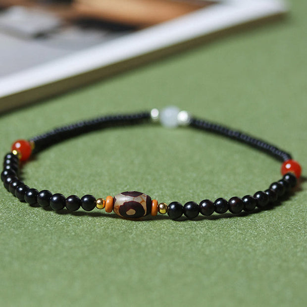 FREE Today: Attracts Positive Vibrations Ebony Sandalwood Green Sandalwood Dzi Bead Double Wrap Bracelet