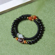 FREE Today: Attracts Positive Vibrations Ebony Sandalwood Green Sandalwood Dzi Bead Double Wrap Bracelet