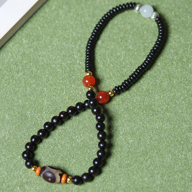 FREE Today: Attracts Positive Vibrations Ebony Sandalwood Green Sandalwood Dzi Bead Double Wrap Bracelet