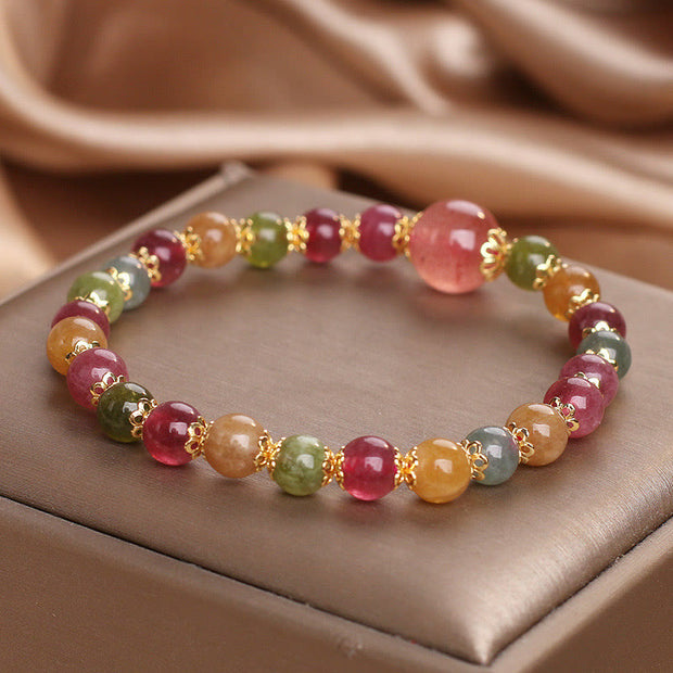 FREE Today: Improve Concentration Tourmaline Strawberry Quartz Bracelet