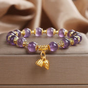 Buddha Stones Amethyst Increases Nobility Bracelet Bracelet BS Amethyst(Wrist Circumference: 14-16cm)