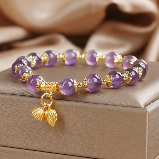 Buddha Stones Amethyst Increases Nobility Bracelet Bracelet BS 1