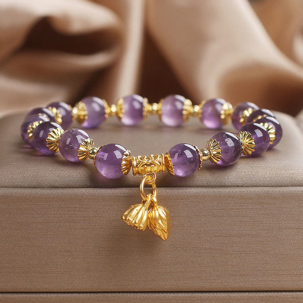 Buddha Stones Amethyst Increases Nobility Bracelet