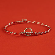 Buddha Stones Red String Peace Buckle Luck Bracelet