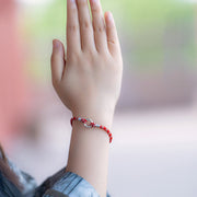 Buddha Stones Red String Peace Buckle Luck Bracelet