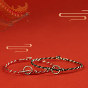 Buddha Stones Red String Peace Buckle Luck Bracelet