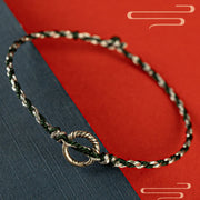 FREE Today: Strength Connection 925 Sterling Silver Peace Buckle String Bracelet