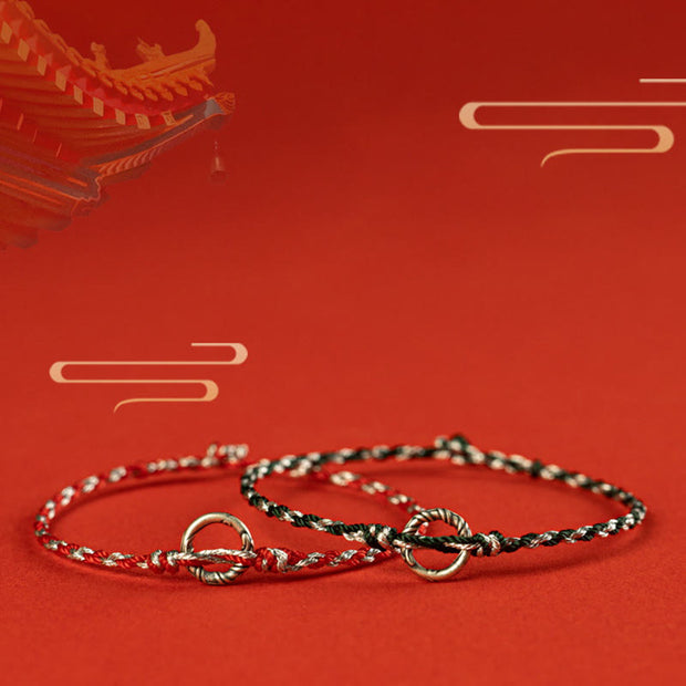 Buddha Stones Red String Peace Buckle Luck Bracelet