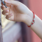 Buddha Stones Red String Peace Buckle Luck Bracelet