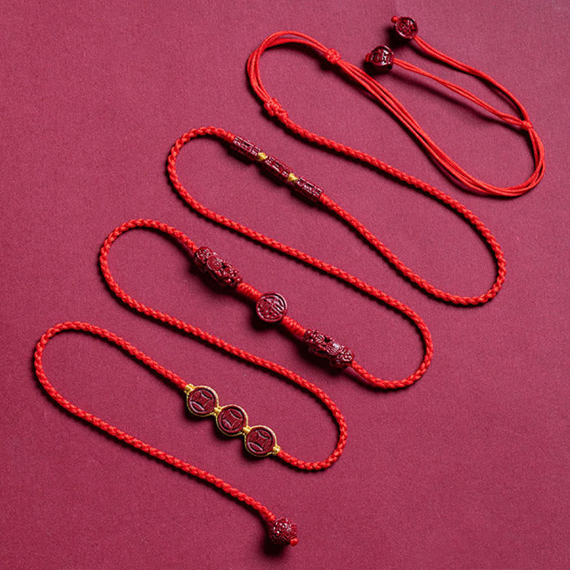 Buddha Stones Natural Cinnabar PiXiu Calm Blessing Red