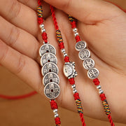 Buddha Stones 999 Sterling Silver Blessing Red String Belly Chain Belly Chain BS 12