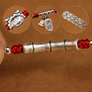 Buddha Stones 999 Sterling Silver Blessing Red String Belly Chain Belly Chain BS 4