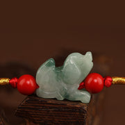 Buddha Stones Jade Peace Buckle Blessing Red String Belly Chain