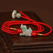 Buddha Stones Jade Peace Buckle Blessing Red String Belly Chain