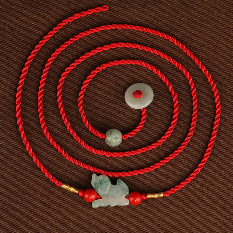 The Best Feng Shui Red String Bracelet With Color Jade Pi Xiu/Pi Yao Bead Lucky Wealthy Amulet Brecelet Jewelry