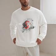 Buddha Stones Yin Yang Koi Fish Clouds Fleece Lined Sweatshirt