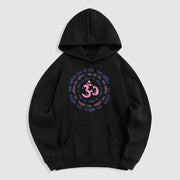 Buddha Stones OM Mantra Character Sanskrit Fleece Lined Hoodie