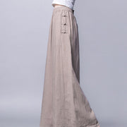 Buddha Stones Casual Frog-Button High Waist Wide Leg Pants With Pockets - image 6
