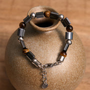 FREE Today: Support and Powerful Hematite Tiger Eye Picasso Jasper Buckle Chain Bracelet