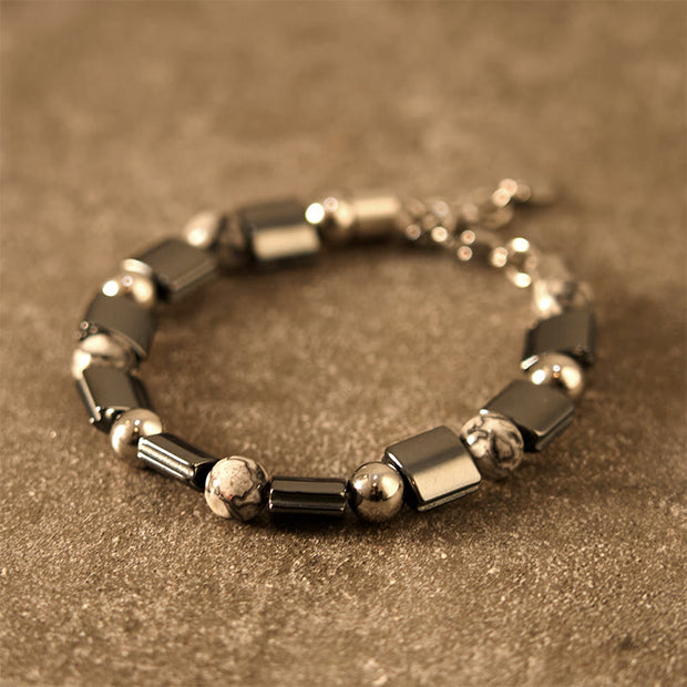 FREE Today: Support and Powerful Hematite Tiger Eye Picasso Jasper Buckle Chain Bracelet