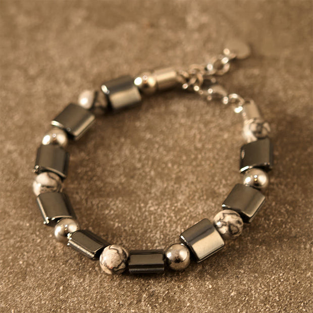 FREE Today: Support and Powerful Hematite Tiger Eye Picasso Jasper Buckle Chain Bracelet