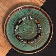 FREE Today: Support and Powerful Hematite Tiger Eye Picasso Jasper Buckle Chain Bracelet