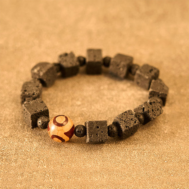 FREE Today: Support Healing Lava Rock Dzi Bead Bracelet