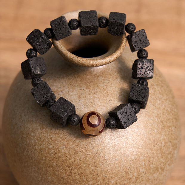 FREE Today: Support Healing Lava Rock Dzi Bead Bracelet