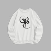 Buddha Stones Om Design Fleece Lined Polyester Sweatshirt